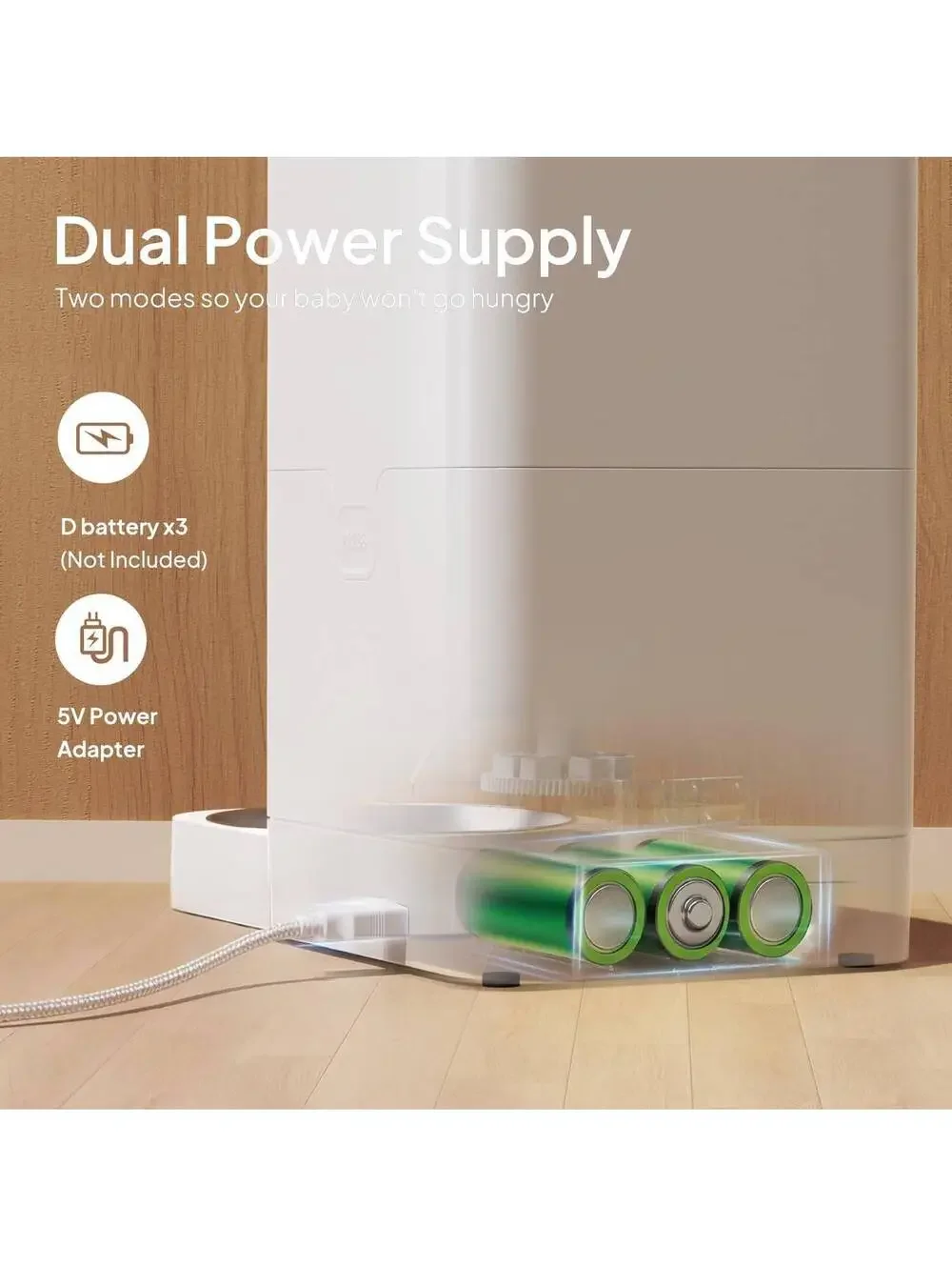 Automatic Cat Feeder 4L Timed Dry Food Dispenser for Cats & Dogs